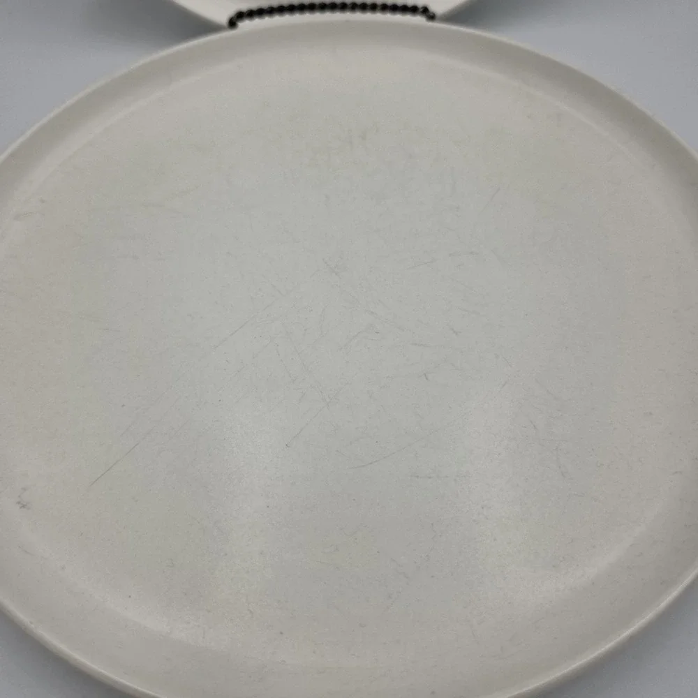 Crate & Barrel 2 Round White Matte 8 3/4